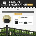 thumbnail image 3 of Fencer Wire Heavy Duty 8FT Outdoor Patio Steel Fencing Border Post, 16 Gauge Anti-Rust Metal Fence Post, 2” Diameter Decorative Garden Fence Post, 3 of 8