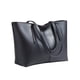 thumbnail image 1 of Bolso negro elegante de PU a la moda, bolso de mano de gran capacidad, bolso de compras duradero, bolso de hombro portátil para mujer y mujer, 1 of 6