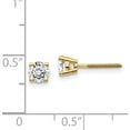thumbnail image 3 of 14K Yellow Gold 14Ky .70Ct. Si3 G-I Diamond Stud Thread On/Off Post Earrings (4.4 X 4.4) Made In United States st3-70, 3 of 5