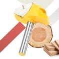 thumbnail image 2 of Ccdes Shank Lock Router Bit, Shank Lock Miter Router Bit,1Pcs 45 Degrees Shank Lock Miter Router Bit Woodworking Drill Cutting Tool, 2 of 8