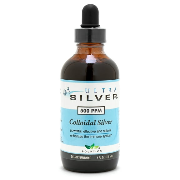 Ultra Silver® Colloidal Silver | 500 PPM 4 Oz (118mL) | Mineral Supplement | True Colloidal Silver - with Dropper