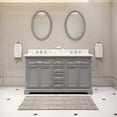 thumbnail image 2 of Water Creation Derby 60" Wood Double Bathroom Vanity in Gray and Chrome, 2 of 6