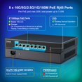 thumbnail image 3 of Conmutador PoE Yuanley de 8 puertos 10G no administrado con 110 W de potencia, 3 of 8
