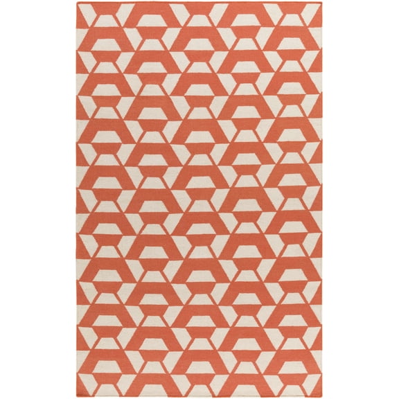 BoutiqueRugs Atterbury Contemporary Area Rug - Coral, Cream - 8' x 10'