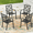 Dining Chairs*4, variant on SUNCROWN 7-Piece Outdoor Dining Set Metal Swivel Cushioned Chairs Patio Furniture Sets with Steel Slat Bistro Table for Backyard, Lawn, Garden