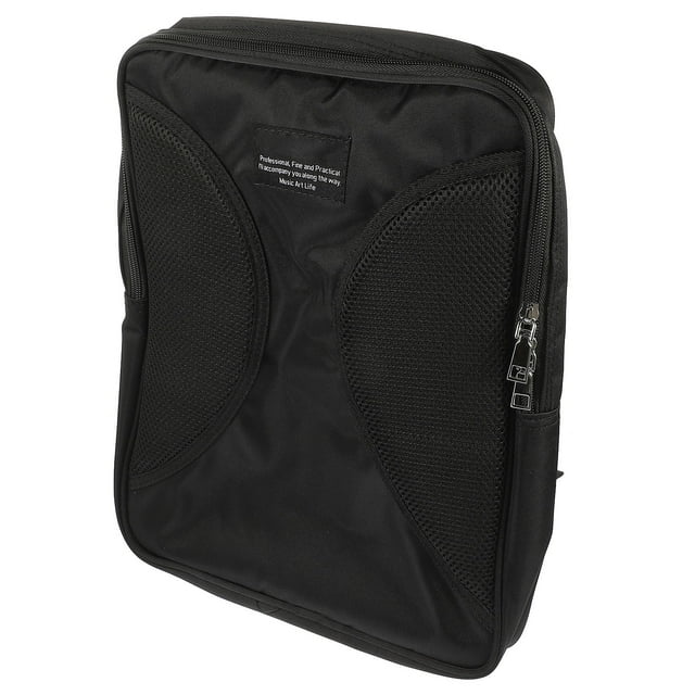 TEHAUX 1Set Classic Zipper Design Portable Wear-Resistant Shockproof Dustproof Adjustable Buckle Nylon Music Pouch For Sheet Music Instruments