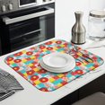thumbnail image 3 of Pioneer Flower Floral Print Pattern Kitchen Dish Drying Mat 1 Pack, Ultra Absorbent Microfiber Drainer Mat, 16"x18", 3 of 6