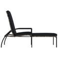 thumbnail image 2 of vidaXL Sun Lounger with Footrest PE Rattan Grey, 2 of 5