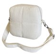 thumbnail image 3 of Bolso Hobo de plumón para mujer bolsa para teléfono bolso mensajero de pana bolso suave versátil para chica, 3 of 9