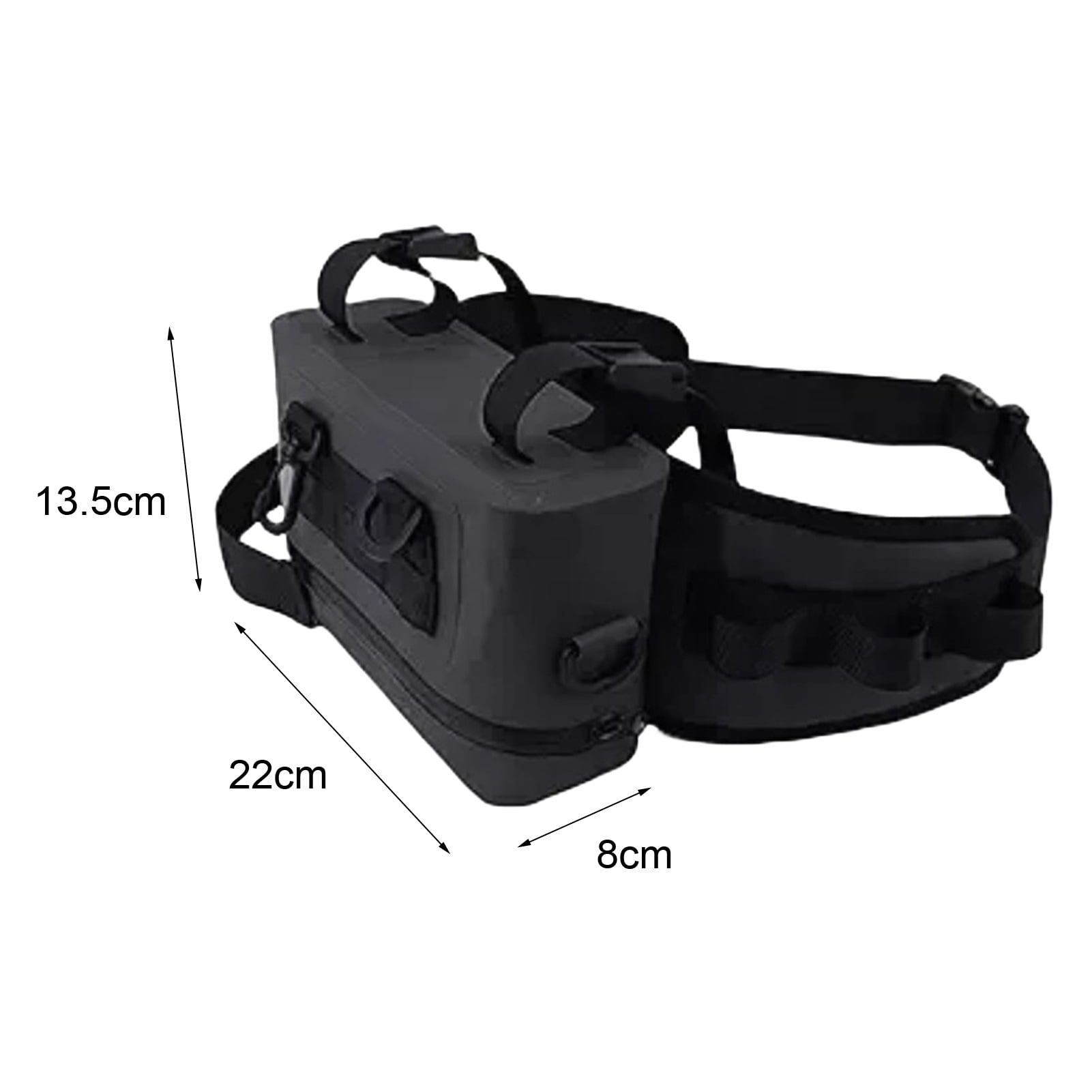 Hyasfey Waterproof Fishing Waist Bag with Rod Holder Adjustable Strap Portable Outdoor Fishing Accessories Organizer Fanny Pack Chest Sling Pouch