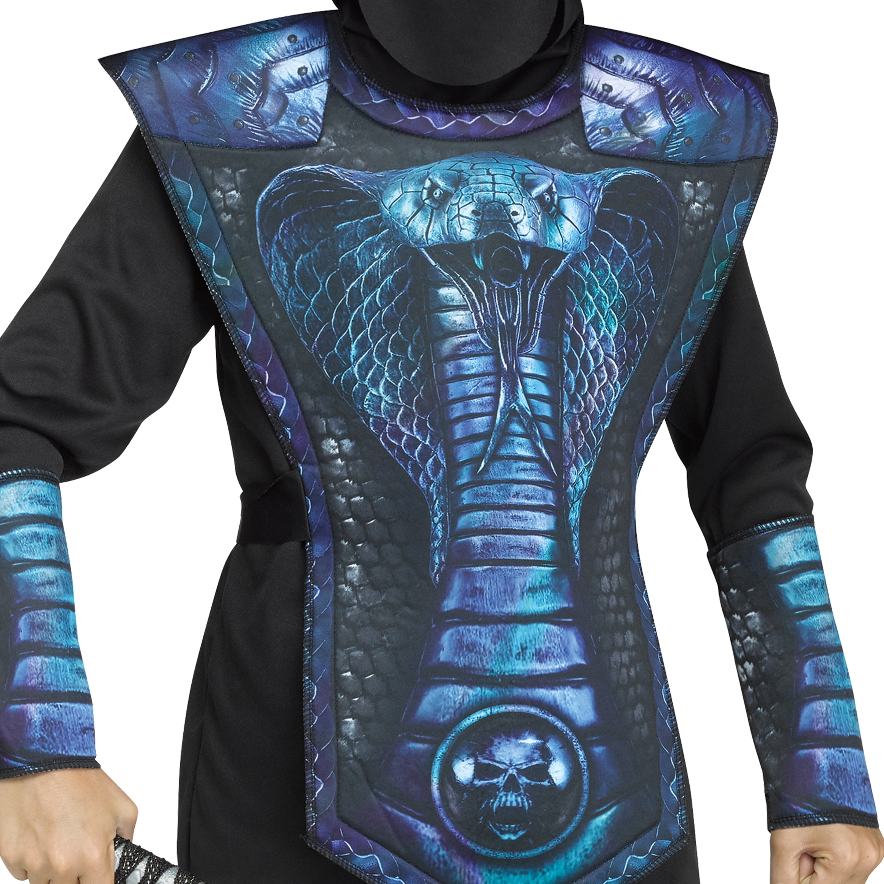Cobra Ninja Halloween Costume for Children, Blue, Boy's Size M (8), by Way to Celebrate