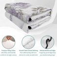 thumbnail image 4 of Queen Quilt Set 90''x96'', Purple Spring Floral Lightweight Bedspread Coverlet Set with 2 Pillow Shams, Summer Botanical Weeping Vintage Breathable All Season Quilt Bedding for Bedroom/Guest Room, 4 of 9