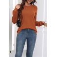 thumbnail image 5 of Zeagoo Fall Sweaters for Women Crewneck Long Sleeve Crochet Texture Pullover Sweater Tops, 5 of 6