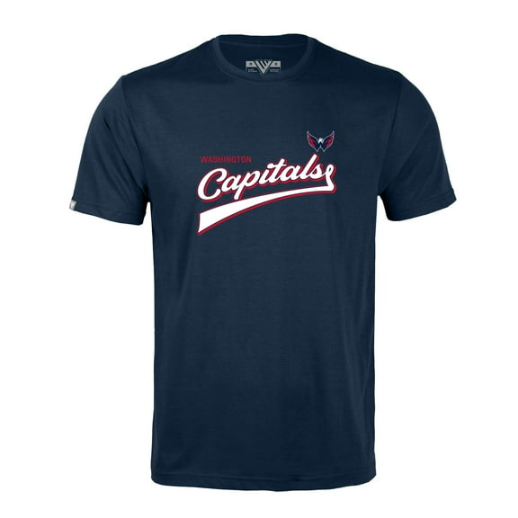 Men's Levelwear Navy Washington Capitals Richmond Retro Script T-Shirt