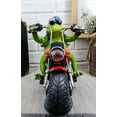 thumbnail image 7 of 10"L Born To Ride Patriotic USA Biker Frog Riding Red Chopper Motorcycle Statue, 7 of 7
