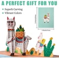 thumbnail image 3 of Alpaca con cactus, tarjeta navideña emergente en 3D, con sobre para esposa, esposa, esposo, ella, él, niños, niños, novia, felicitaciones de cumpleaños o vale, tarjeta de regalo hecha a mano, 3 of 5