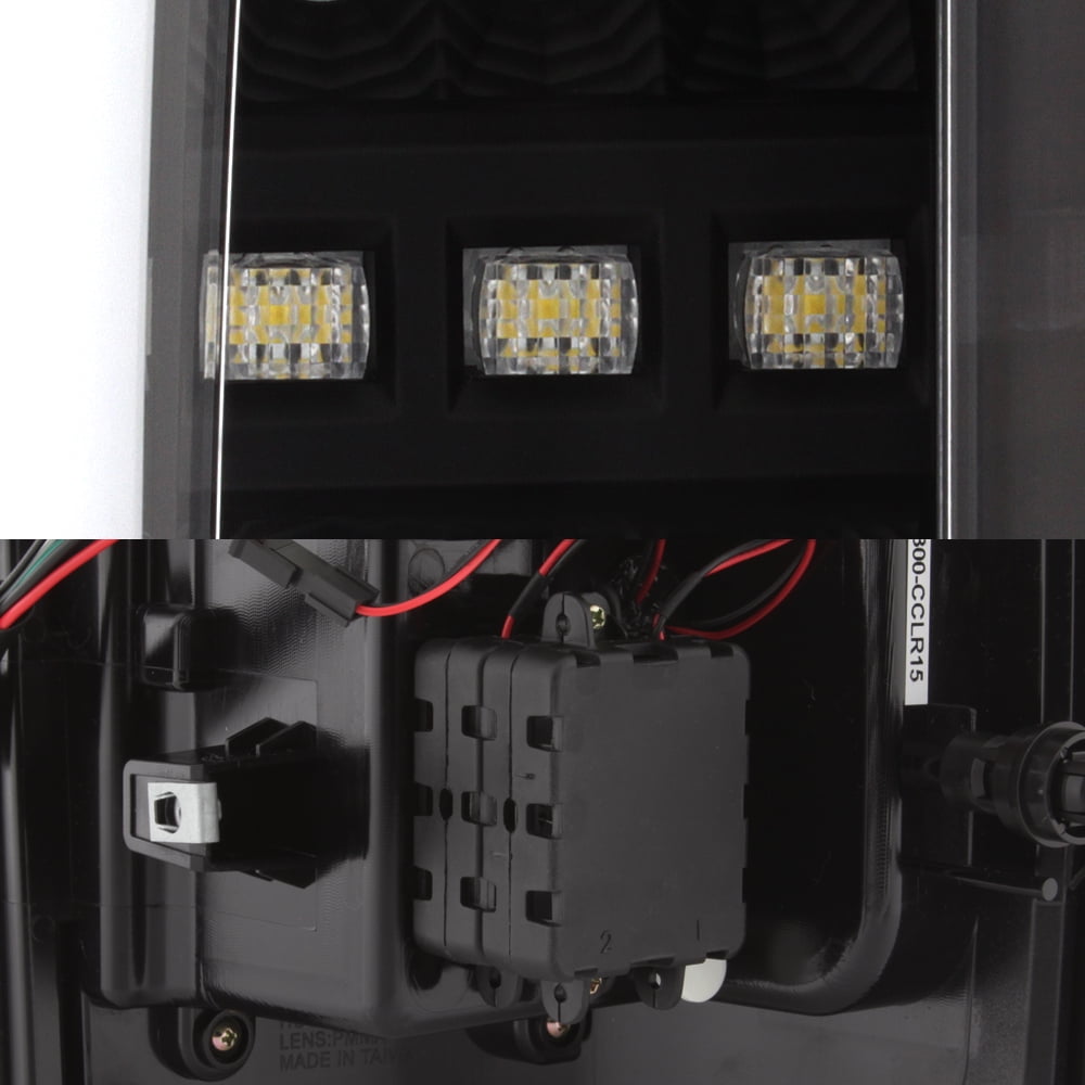 AKKON - For 2015-2022 Chevy Colorado / GMC Canyon Full LED Daytime Running Lamp Bar Tail Lights Black Housing Clear Lens Full Set