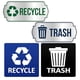 thumbnail image 1 of Pegatinas para Basura y Reciclaje, Juego de 4 Piezas, Impermeables, Autoadhesivas, Contenedores Señalización Residuos., 1 of 5