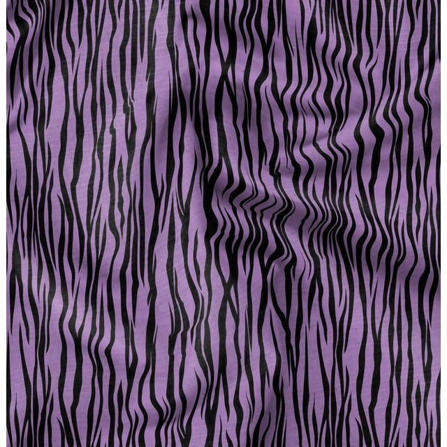 Soimoi Purple Moss Georgette Fabric Wild Animal Skin Fabric Prints by Yard 42 Inch Wide