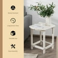 thumbnail image 6 of Giantex Small Side Table, Weather Resistant Square Tea Table, Beside End Tables(2, White), 6 of 6