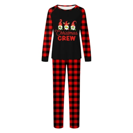 

Family Matching Outfits Fashion Mommy Women For Christmas Deer Plaid Print Long Sleeve T Shirt Top And Pants Xmas Sleepwear Holiday Pajamas Matching Clothing Set