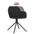 thumbnail image 5 of vidaXL Swivel Dining Chairs 2 pcs Black Velvet, 5 of 5