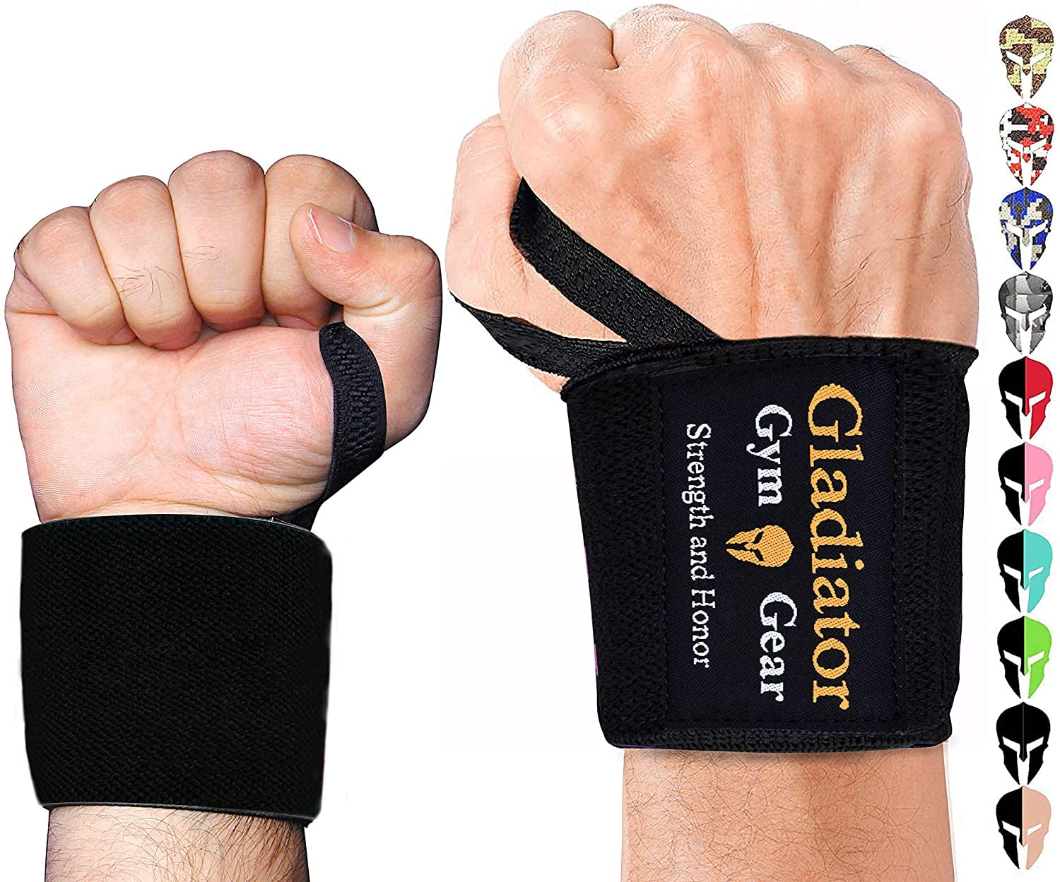 1 Pair Weightlifting Grip Pads Gloves Wrist Wrap for Bodybuilder/Fitness/Gym 