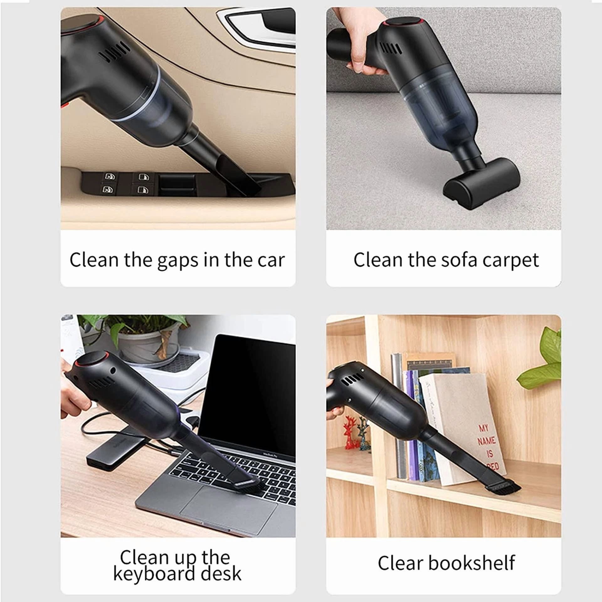 CIRCLE- Mini Handheld Car Vacuum Cleaner Cordless W/Brushless Motor Keyboard Air Duster