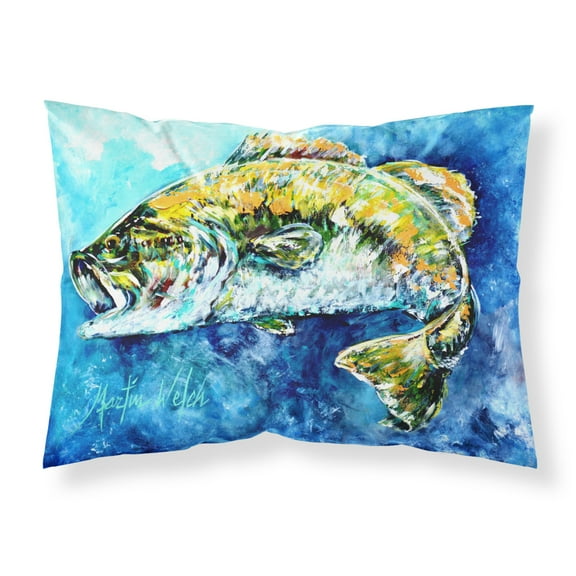 Carolines Treasures MW1210PILLOWCASE Bobby Bass Fabric Standard Pillowcase Standard multicolor