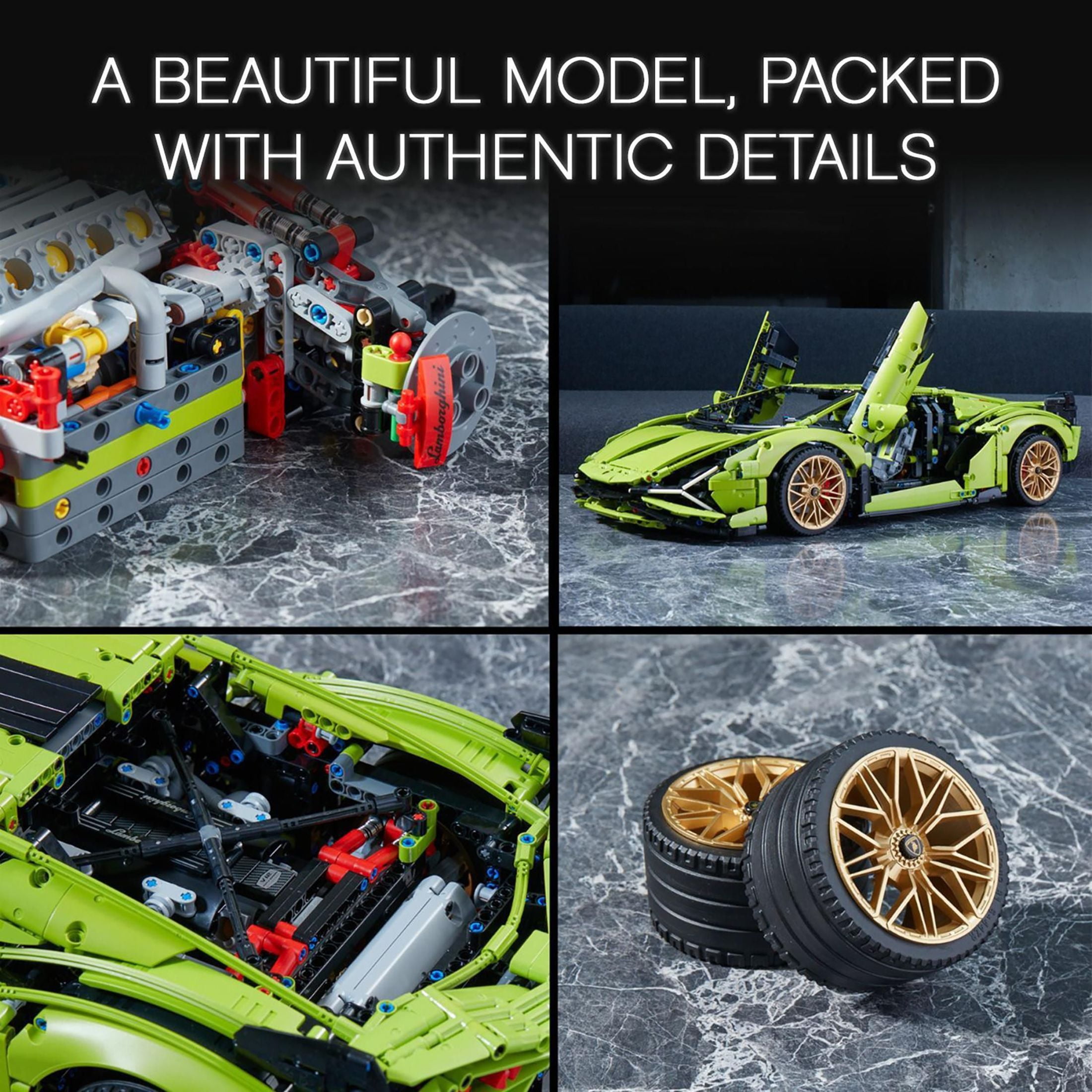 LEGO Technic Lamborghini Siân FKP 37 Building Sets for Adults - Detailed Lamborghini Model Car Kit for Men & Women, Ages 18+ Years - Display in Room as Decor - 42115