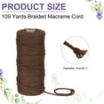 thumbnail image 2 of Braided Macrame Cord, 3mm x 109 Yards Natural Cotton Rope Macrame Yarn Bohemia Craft String with Scissors(Brown), 2 of 7