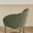 thumbnail image 3 of CHITA Upholstered Swivel Counter Bar Stool with Metal Frame and Arched Back, 3 of 8