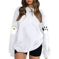 thumbnail image 2 of Halloween Sweatshirts for Women 2025 Long Sleeve Crewneck Cute Boo Ghost Graphic Sweatshirt Pullover Tops, 2 of 6