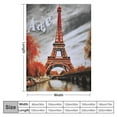 thumbnail image 4 of JEUXUS City Landmark Paris Eiffel Tower Name Soft Bed Blankets Throws as Birthday Wedding Gifts for Sofa Couch, 4 of 6