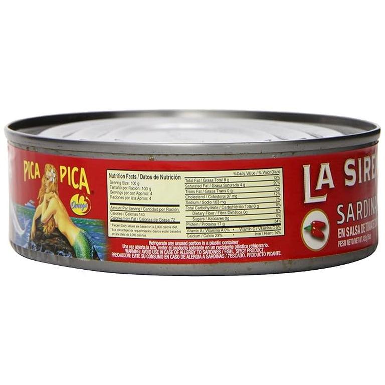 LA SIRENA OVAL SARD. PICA PICA 15 OZ - Walmart.com