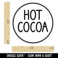 thumbnail image 2 of Hot Cocoa Flavor Scent Rounded Text Self-Inking Rubber Stamp Ink Stamper - Sky Blue Ink - Medium 1 Inch, 2 of 7