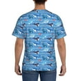 thumbnail image 2 of Naloa Blue Fish Men's T-Shirt Sport T-shirt Men's Basic Tee Casual Men's Shirt, Round Neck, Short Sleeves - X-Large, 2 of 5