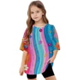 thumbnail image 6 of Virmaxy (5-15 Years) Boys Girls Fashion Casual Shirt Teenagers Solid Color Short Sleeve Round Neck Top Summer Loose Casual Trendy Pullover Shirt Multicolor-31 10 Years, 6 of 8