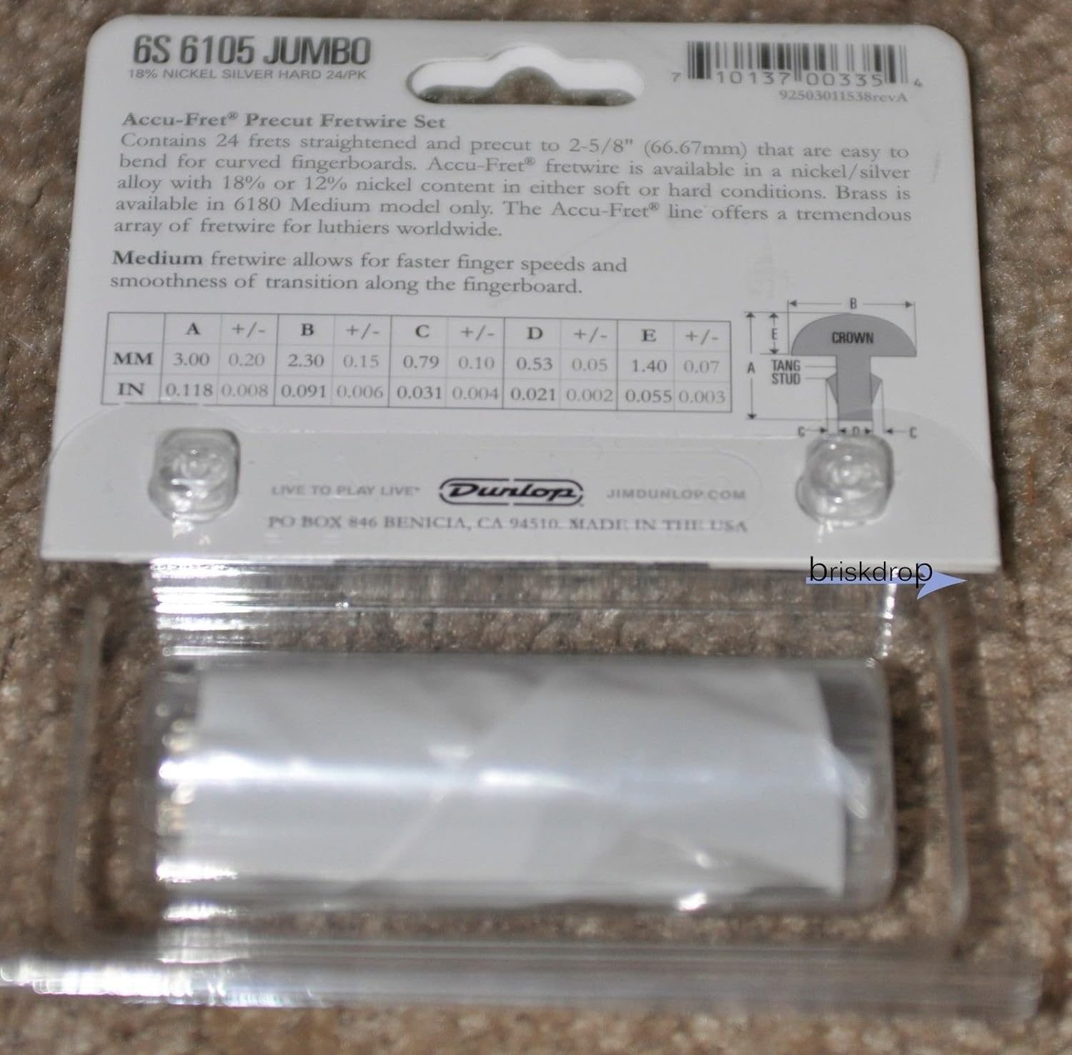 Jim Dunlop Fretwire (6S6105)