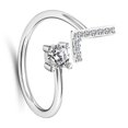 thumbnail image 1 of serony Initial Letter Ring for Women Girls Alloy Silver Alphabet Rings Adjustable Crystal Inlaid Initial Rings Gift Type17, 1 of 9