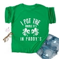 thumbnail image 4 of Herrnalise Women's St Patrick's Day T-Shirt Lucky Irish Shamrock Paddy's Day Round Neck Short Sleeve Graphic Tees Tops S-3XL, 4 of 4