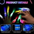 thumbnail image 6 of LINLIN Finger Lights, 60 Pieces LED Finger Ring Lights Glow Sticks LED Finger Lights Party Favors Finger Flashlights, 6 of 8