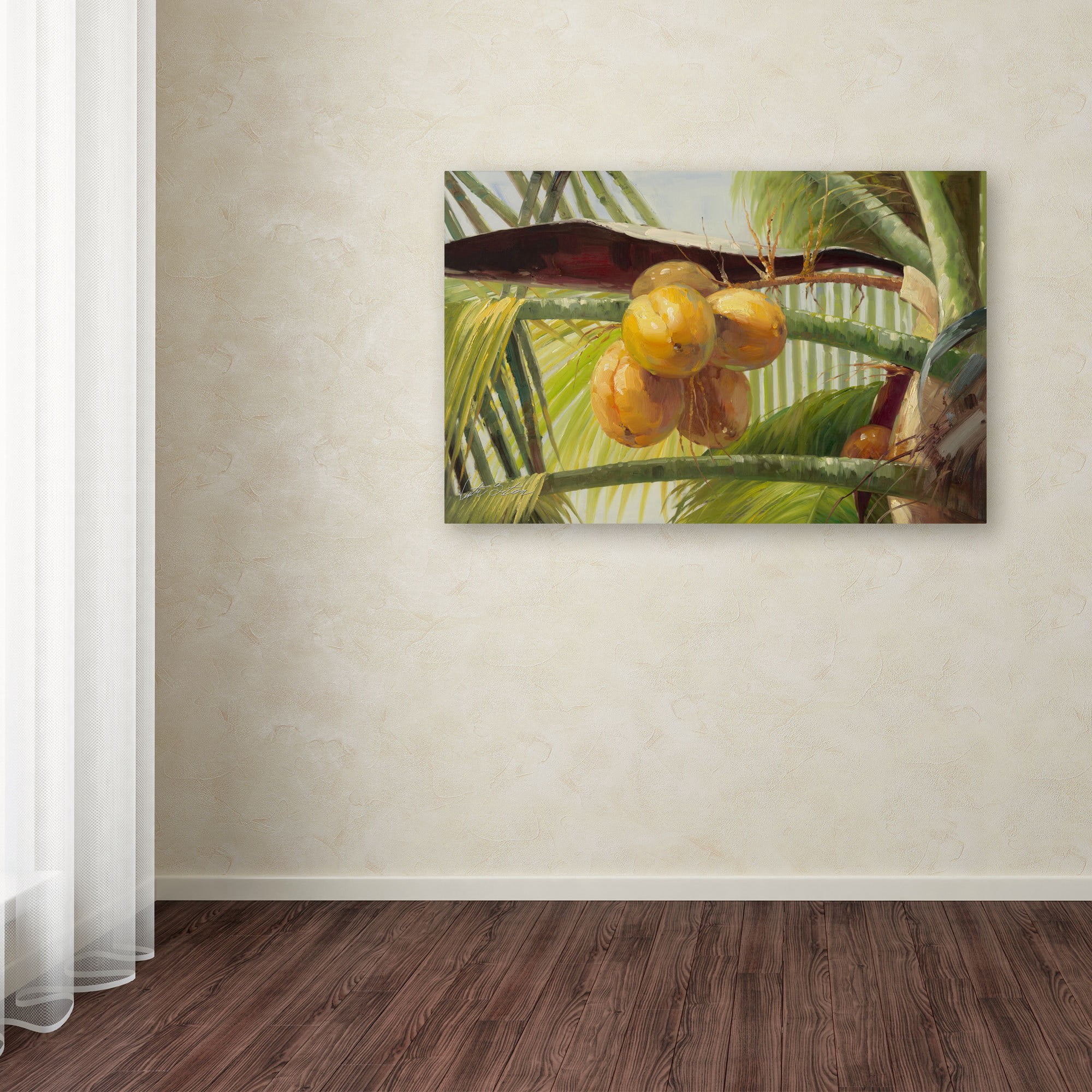 Trademark Fine Art "Coconut Palm I" Canvas Art by Victor Giton