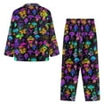 thumbnail image 7 of FOR U DESIGNS Hippie Mushroom Womens 2 Piece Button Up Pajama Sets Button Down Nightwear Size XS Sleepwear Long Sleeve Pants and V-neck Tops for Women Winter, 7 of 7