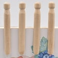 thumbnail image 5 of Qtmnekly Wood Clothes Pins Pegs Old School 50 Count Round Clothespins Weather Peg Dolls Traditional Peg, 5 of 7