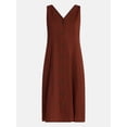 thumbnail image 4 of Time and Tru Women's Sleeveless Button Down Linen Blend Dress, Sizes XS-XXXL, 4 of 4