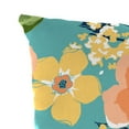 thumbnail image 6 of Jordan Manufacturing 12" x 18" Senorita Pelican Turquoise Floral Rectangular Outdoor Lumbar Throw Pillow (2 Pack), 6 of 11