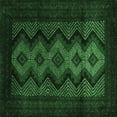 thumbnail image 1 of Ahgly Company Indoor Square Southwestern Emerald Green Country Area Rugs, 6' Square, 1 of 4