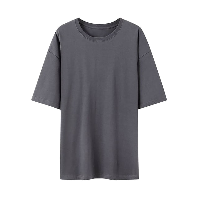 Pisexur Hauts d'Été pour Femmes, Hauts pour Femmes, Hauts de Sortie pour Femmes, Hauts pour Dames, T-Shirt d'Été pour Femmes à Col Rond, Manches Courtes, Décontracté, Mode, Imprimé, à Boutons, Gris, 2TG