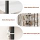 thumbnail image 3 of 5 niveles esquina estante arched metal frame - an industrial forma l estante libros combining wood y metal abiertos almacenamiento, great living rooms, bedrooms, kitchens, y home offices (blan..., 3 of 7